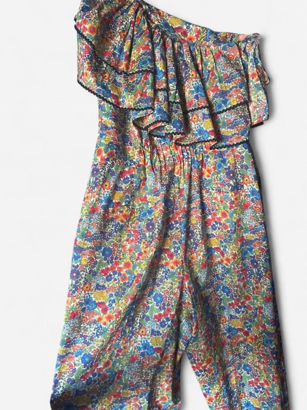 One-shoulder ruffle jumpsuit in Liberty Margaret Annie print 🌸 NWOT - Picture 6 of 13